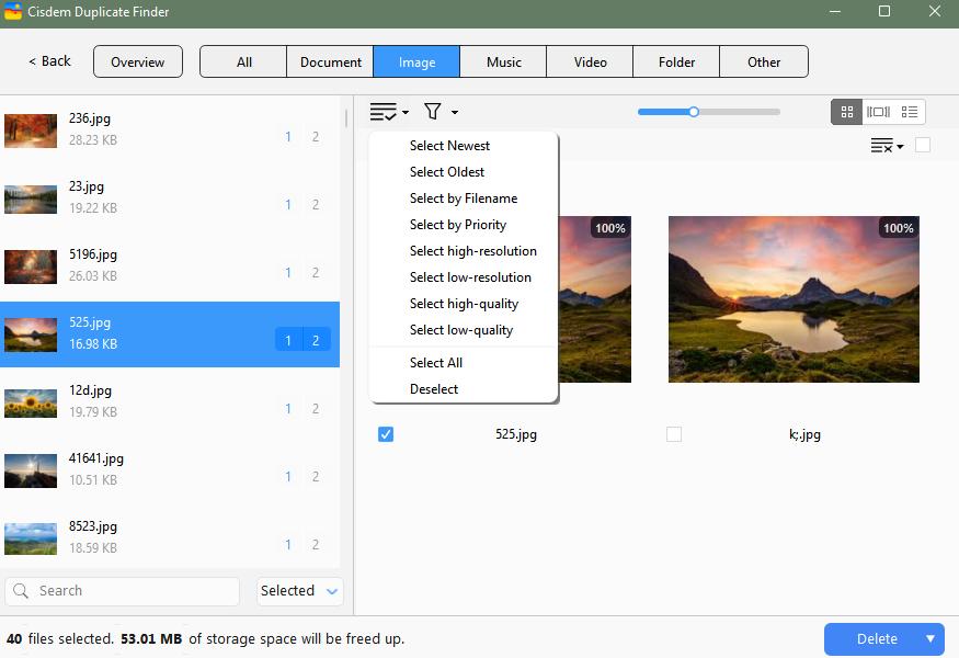 a list of 8 selection rules