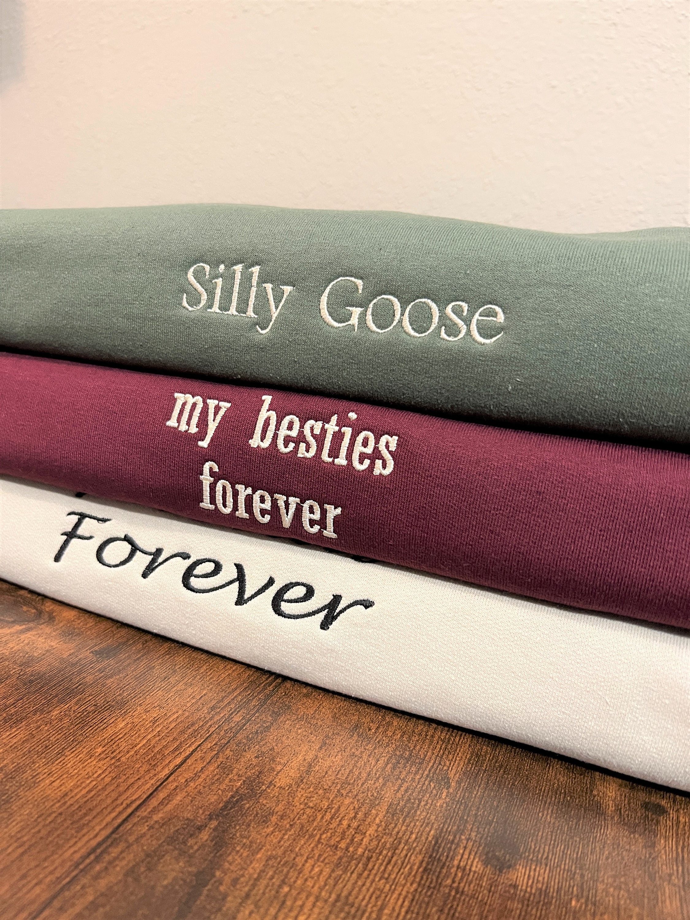 Custom Embroidered Sweatshirt - Personalized Matching Couple Gifts for Her image 5