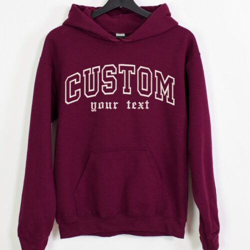 Personalized Embroidered Hoodies - Custom Text Gifts for Mom & Dad image 0