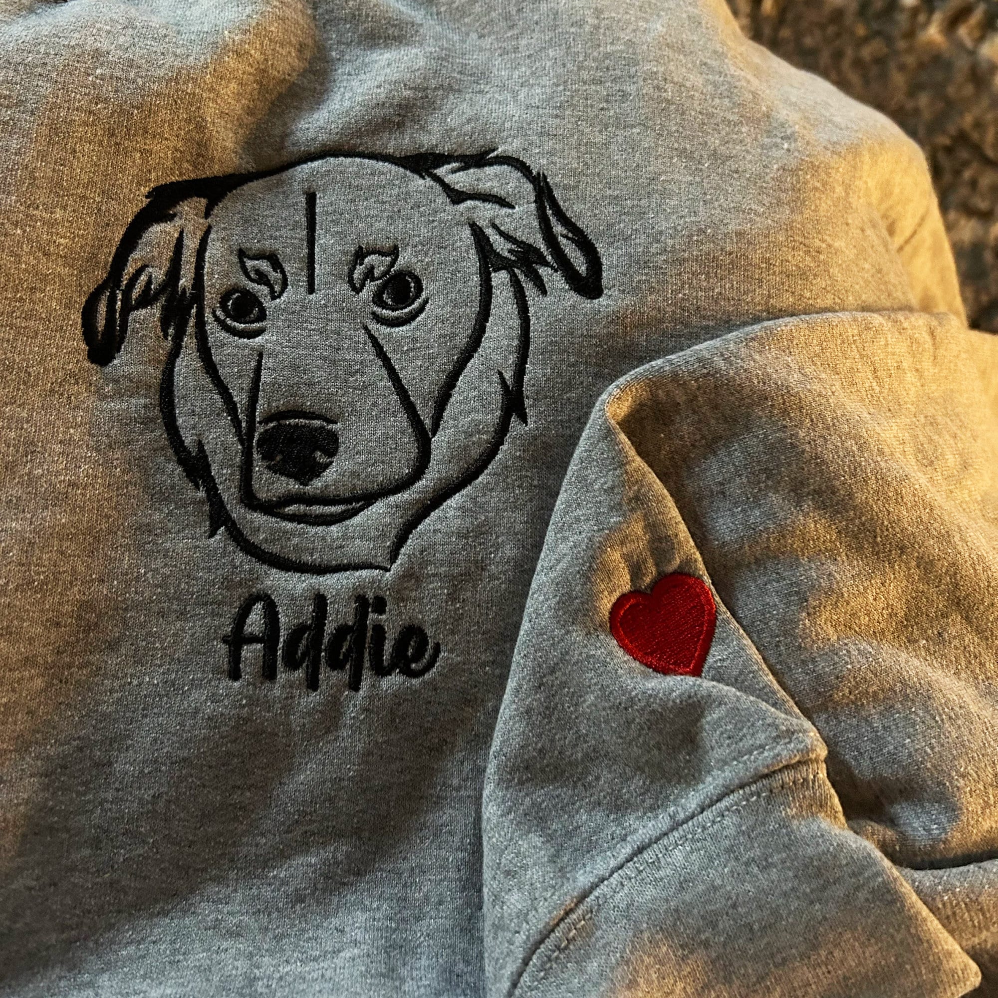 Custom Embroidered Pet Crewneck - Personalized Cat & Dog Lover Gift image 2