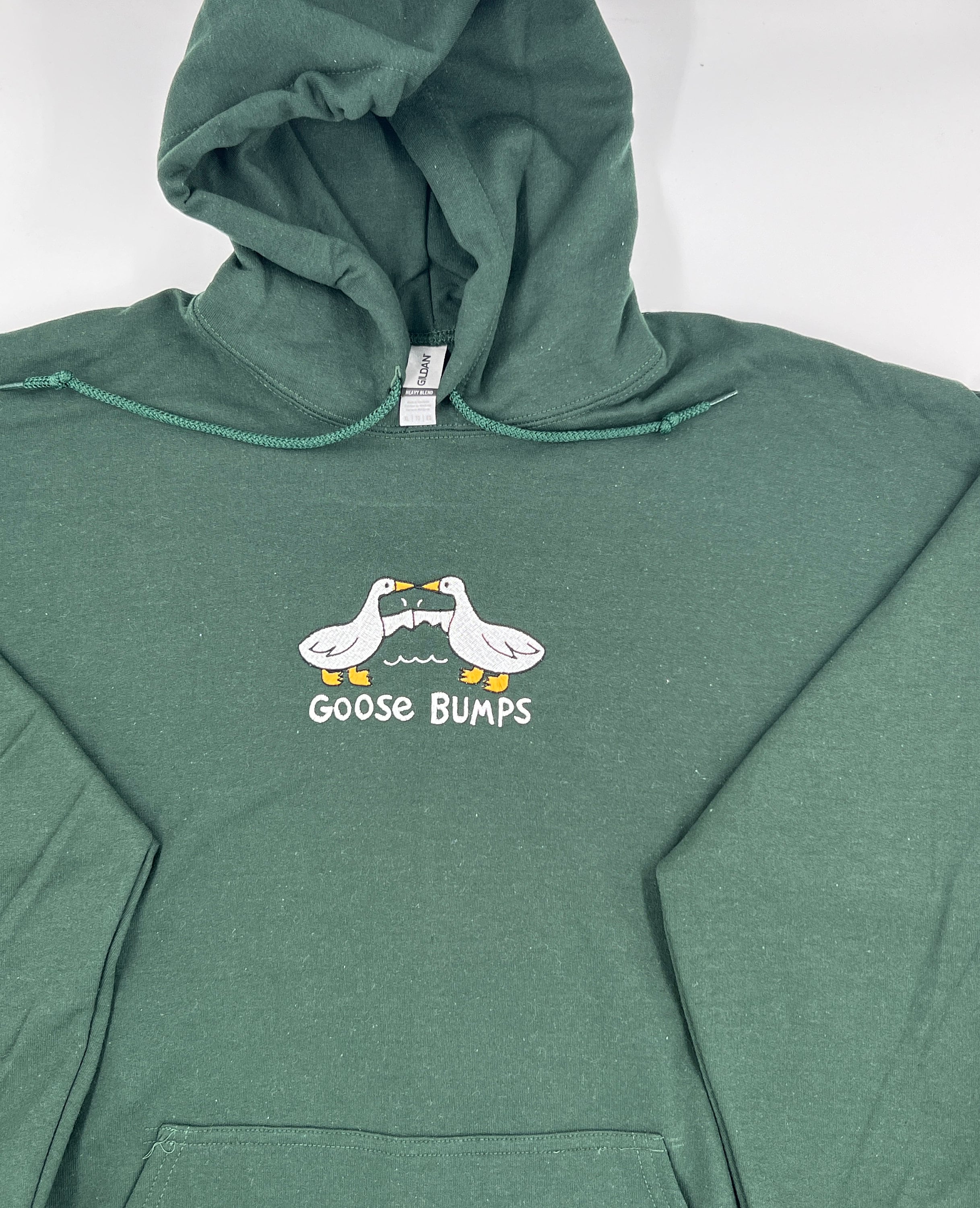 Embroidered Goose Bumps Hoodies - Funny Unisex Animal Sweatshirts image 1