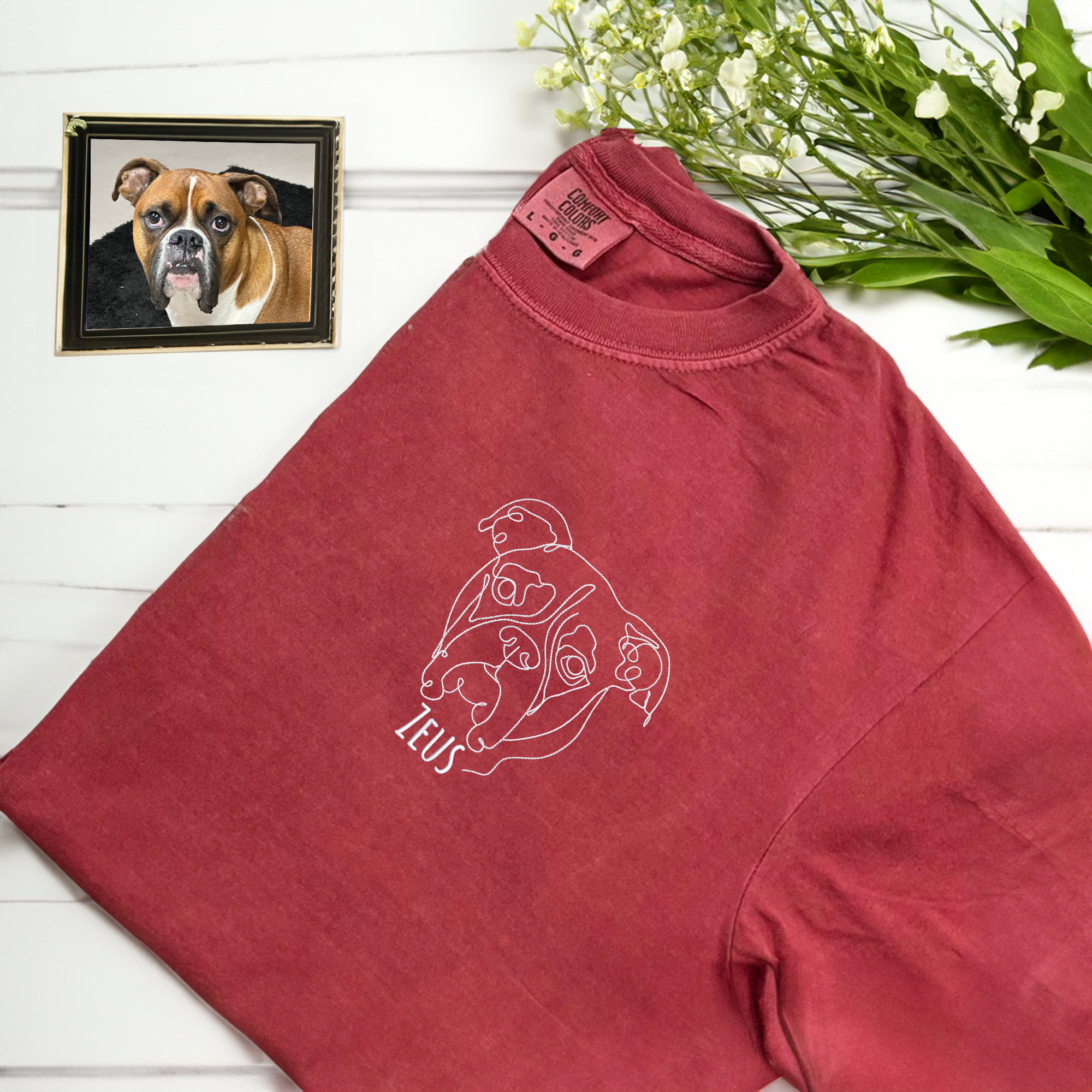 Custom Dog Embroidered Sweatshirt - Personalized Gifts for Dog Lovers image 3