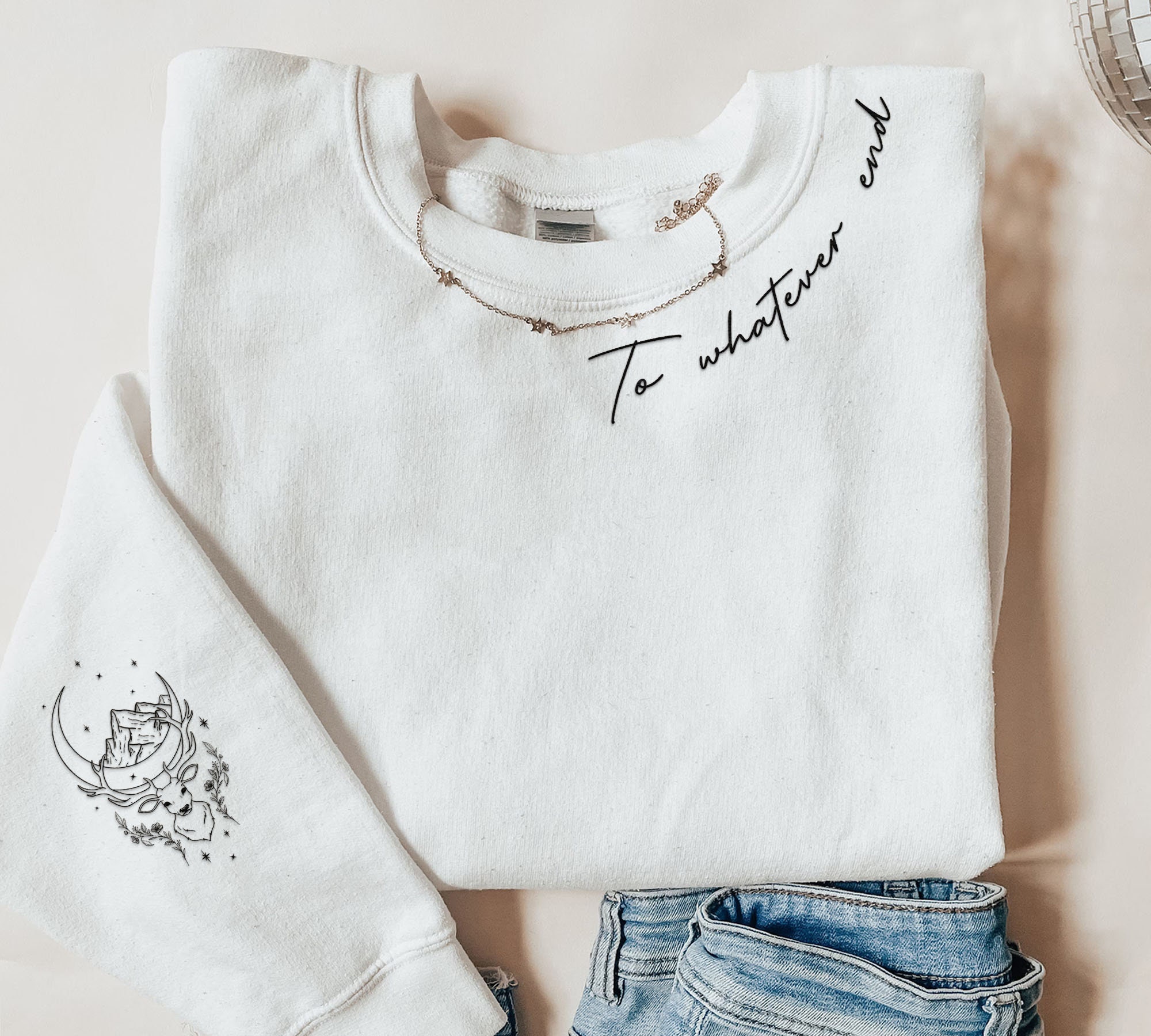 Embroidered Throne Of Glass To Whatever End Sweatshirt Fantasy Novel Series Book Lover Bookish Embroidery Shirt Funny Gift For Bookworm image 2