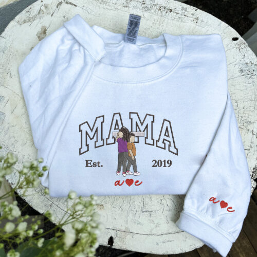 Embroidered Portrait Sweatshirt - Custom Photo Gift for Women & Dad image 0