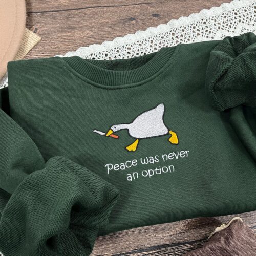 Murder Duck Embroidered Crewneck - Funny Sweatshirt Gift for Friends & Her image 0