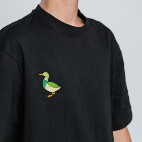 Duck Embroidered T-Shirt - Funny Custom Unisex Premium Short Sleeve Tee image 0