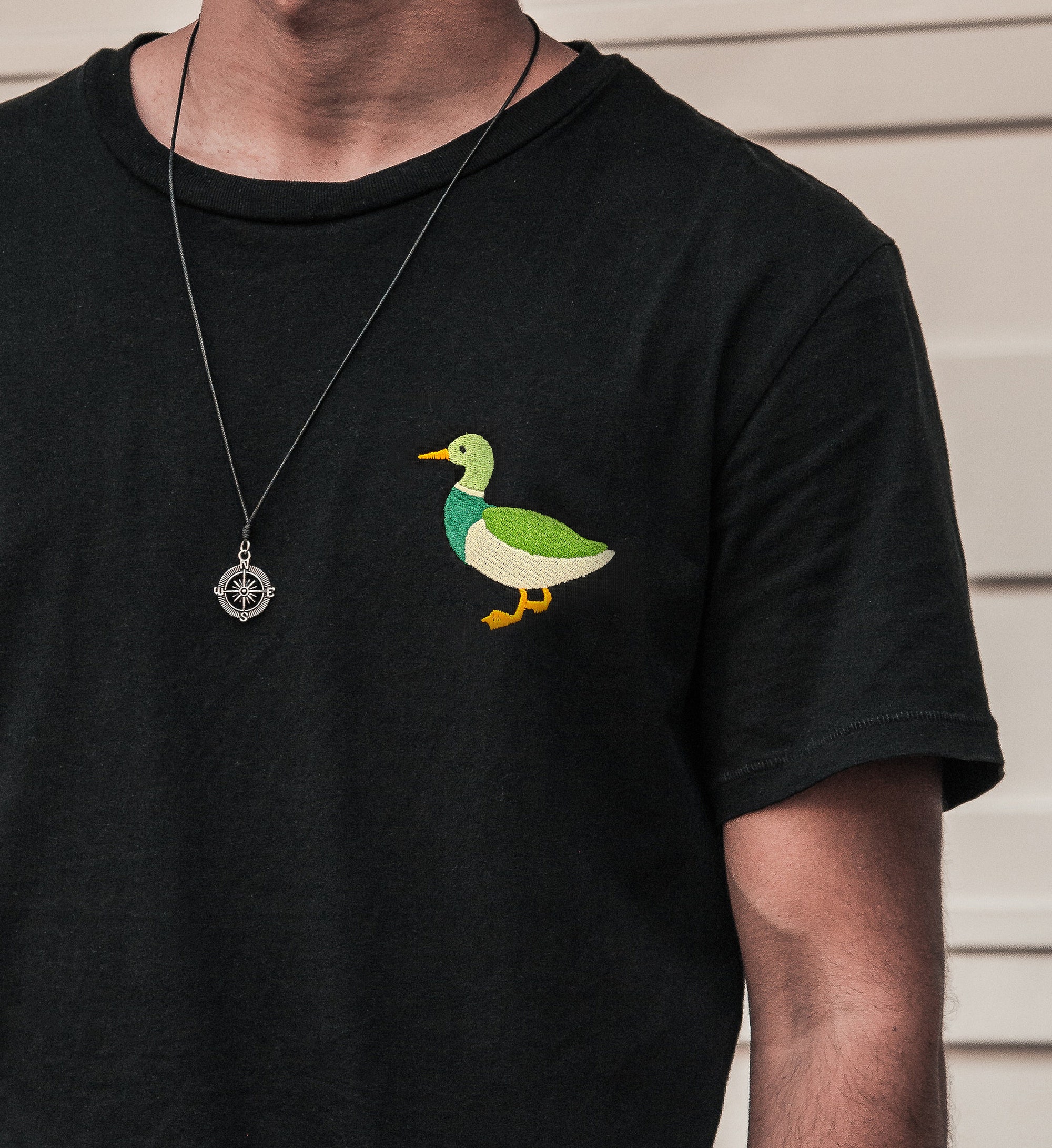 Duck Embroidered T-Shirt - Funny Custom Unisex Premium Short Sleeve Tee image 2