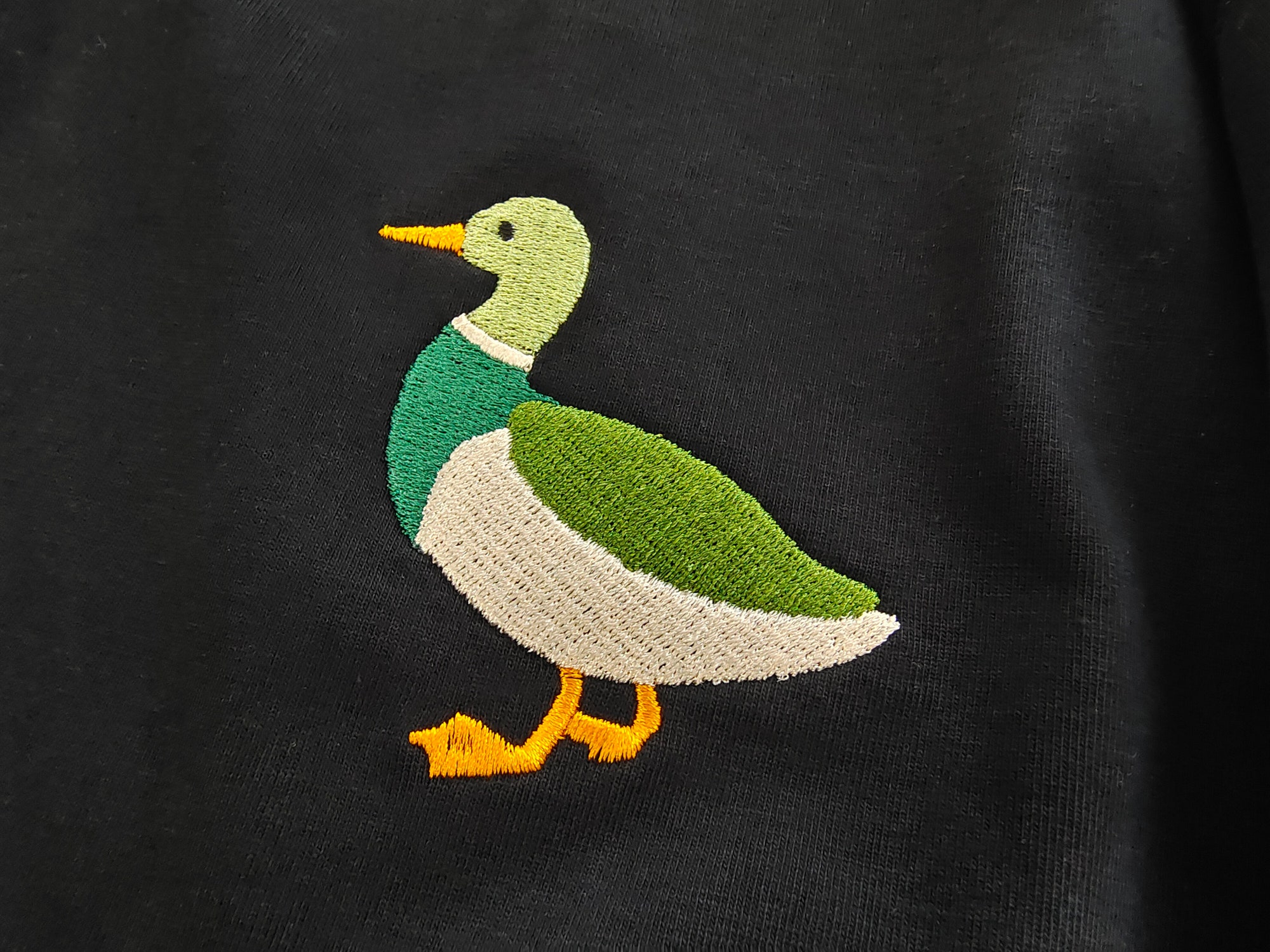 Duck Embroidered T-Shirt - Funny Custom Unisex Premium Short Sleeve Tee image 1