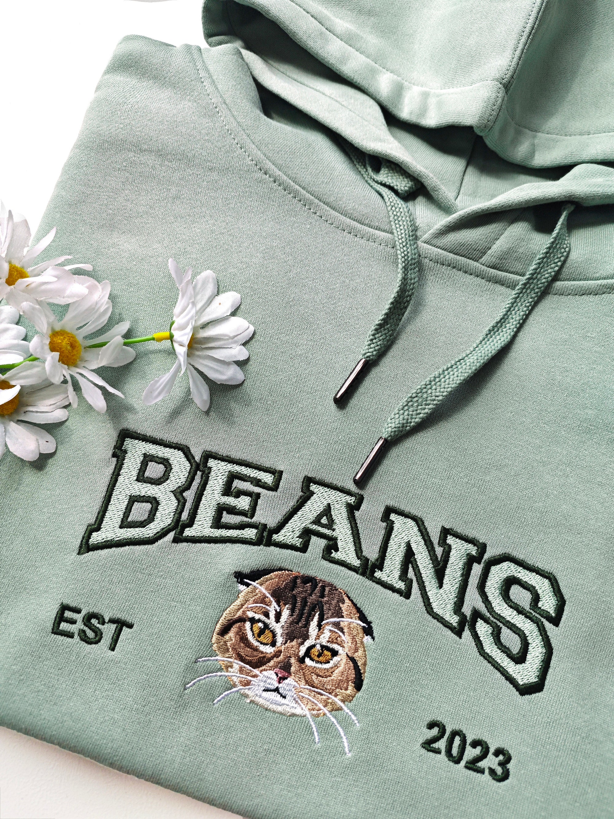 Custom Cat Hoodie - Personalized Pet Face & Name Sweatshirt for Cat Lovers image 2