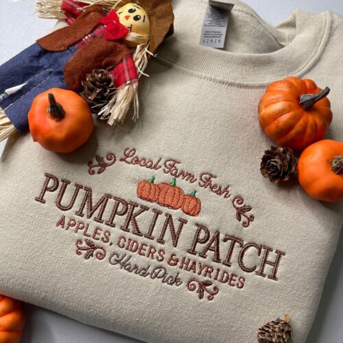 Fall Pumpkin Patch Embroidered Crewneck/Hoodie image 0