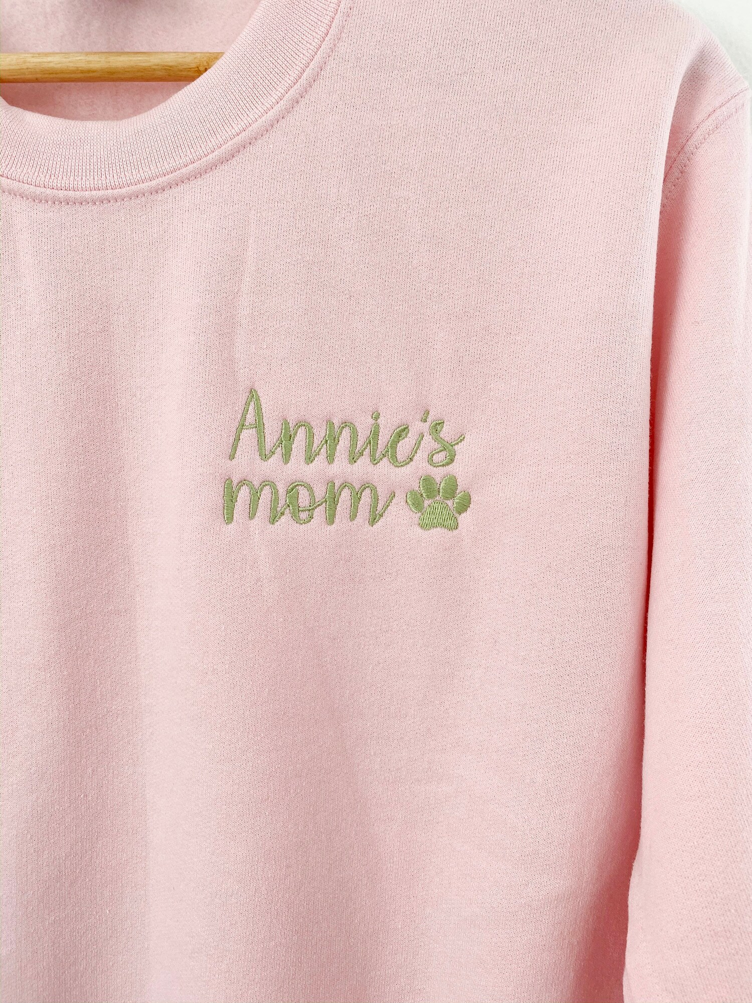 Custom Dog Mom Sweatshirt Personalized Puppy Pullover Embroidered Dog Mom Crewneck Gift image 3