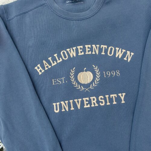 Halloweentown University Comfort Colors Crewneck Sweatshirt Fall Halloween Pumpkin Vintage Style image 0