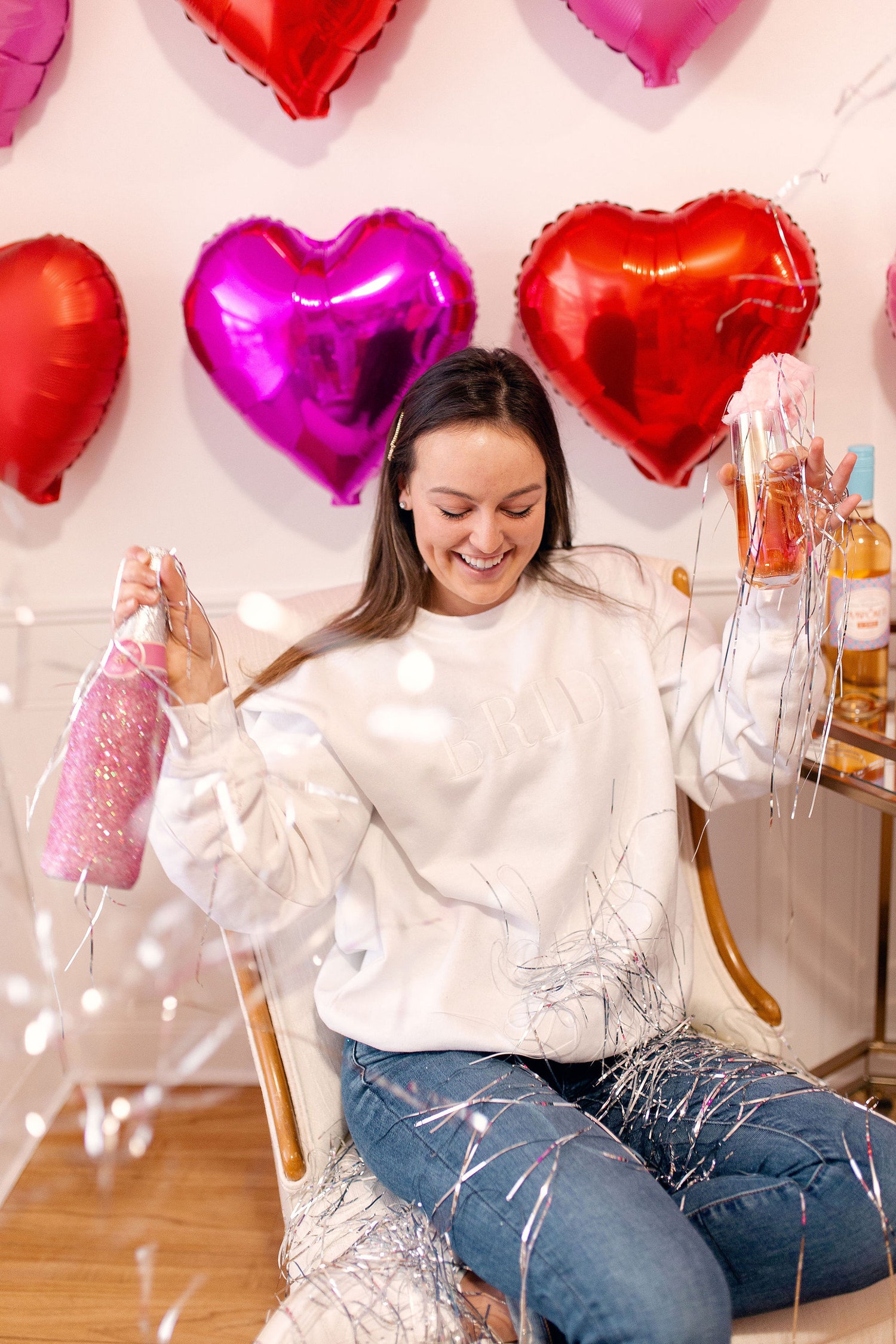 Bride Crewneck Sweatshirt for Wedding Honeymoon Bachelorette Shower Gift White image 3