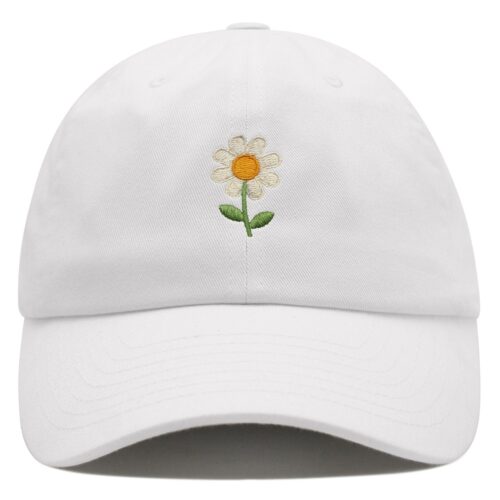 Chamomile Flower Embroidered Dad Hat - Floral Baseball Cap for Men image 5