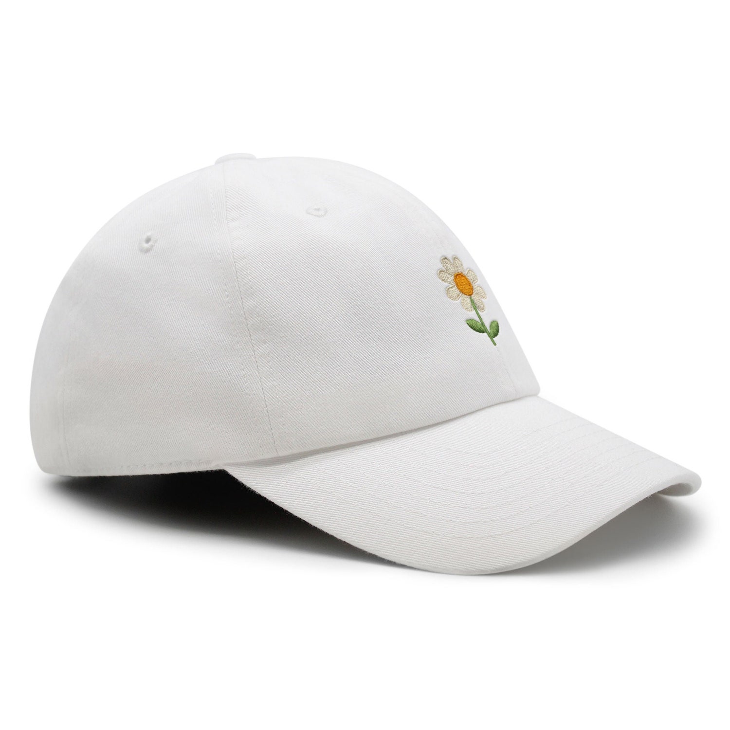 Chamomile Flower Embroidered Dad Hat - Floral Baseball Cap for Men image 7