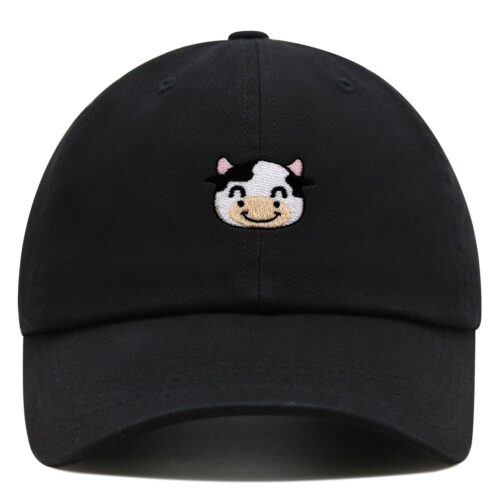 Cow Embroidered Dad Hat - Milk Animal Baseball Cap image 0