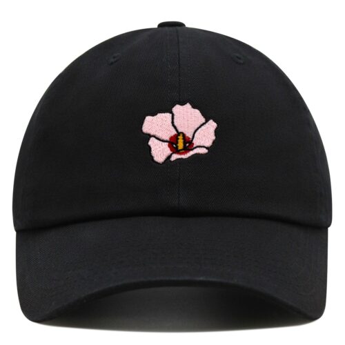 Rose of Sharon Embroidered Dad Hat - Baseball Cap Hibiscus Hawaii image 0