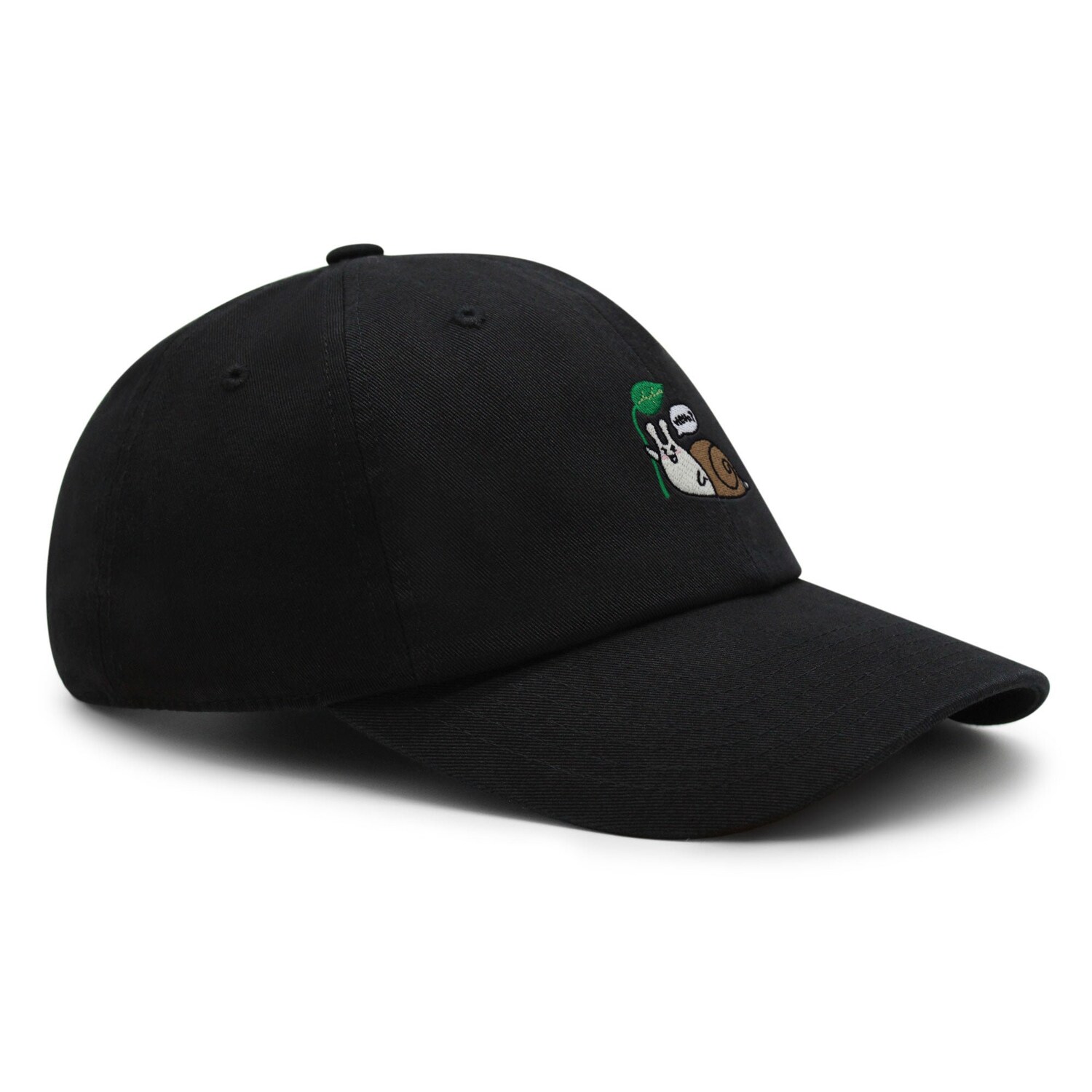 Hello Snail Embroidered Dad Hat - Cute Character Baseball Cap for Dads image 2