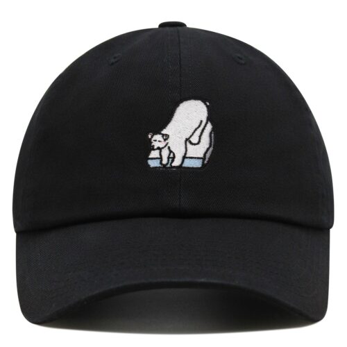 Polar Bear Embroidered Dad Hat Baseball Cap image 5