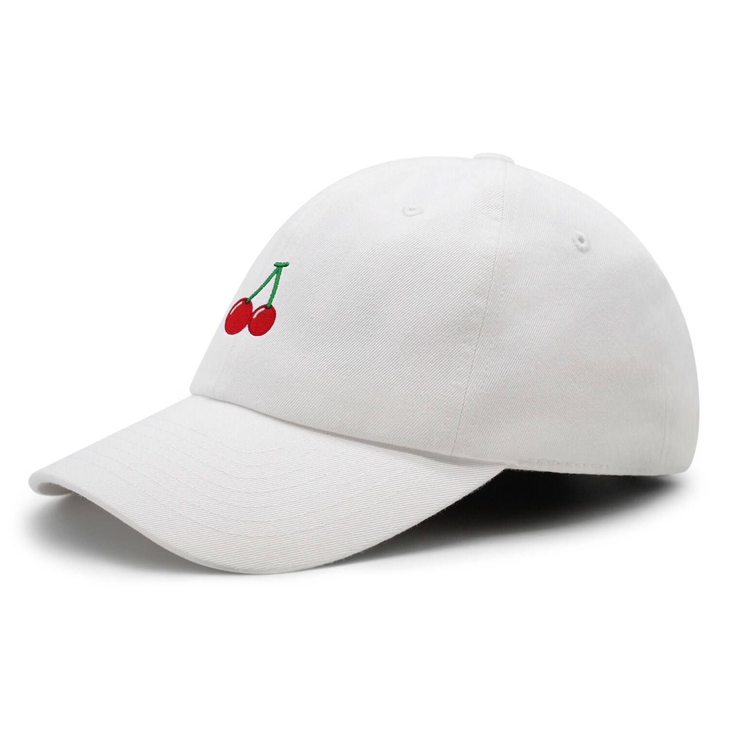 Cherry Embroidered Dad Hat Baseball Cap Fruit Foodie Gift image 1