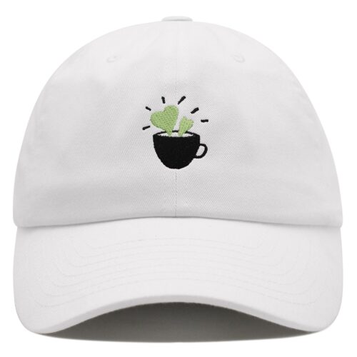 Embroidered Baseball Cap with Plant in Mug Design - Dad Hat for Plant Lovers image 5