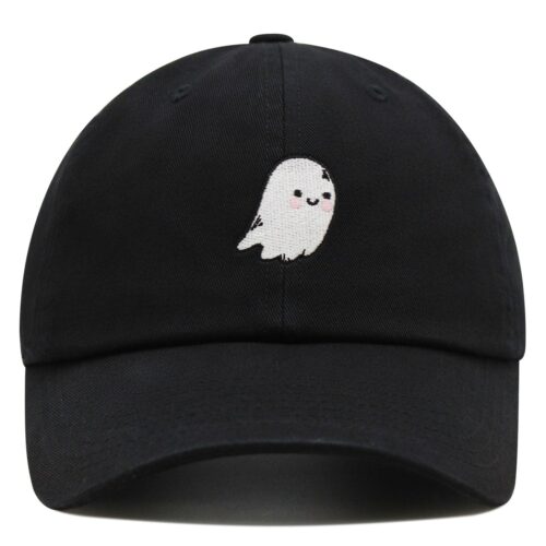 Cute Ghost Embroidered Dad Hat - Scary Baseball Cap - Halloween Gift image 0