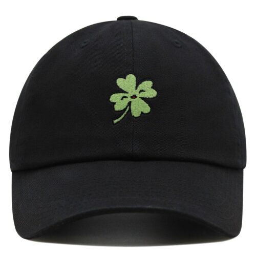 Clover Embroidered Dad Hat - Premium Lucky Flower Baseball Cap image 0