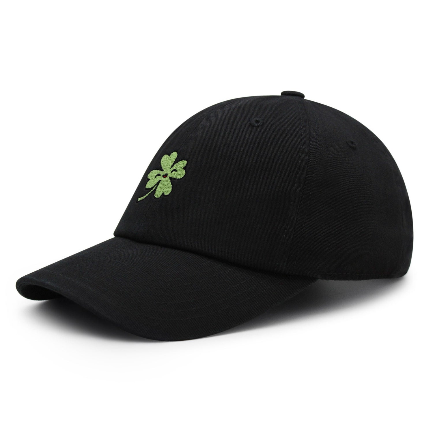 Clover Embroidered Dad Hat - Premium Lucky Flower Baseball Cap image 1