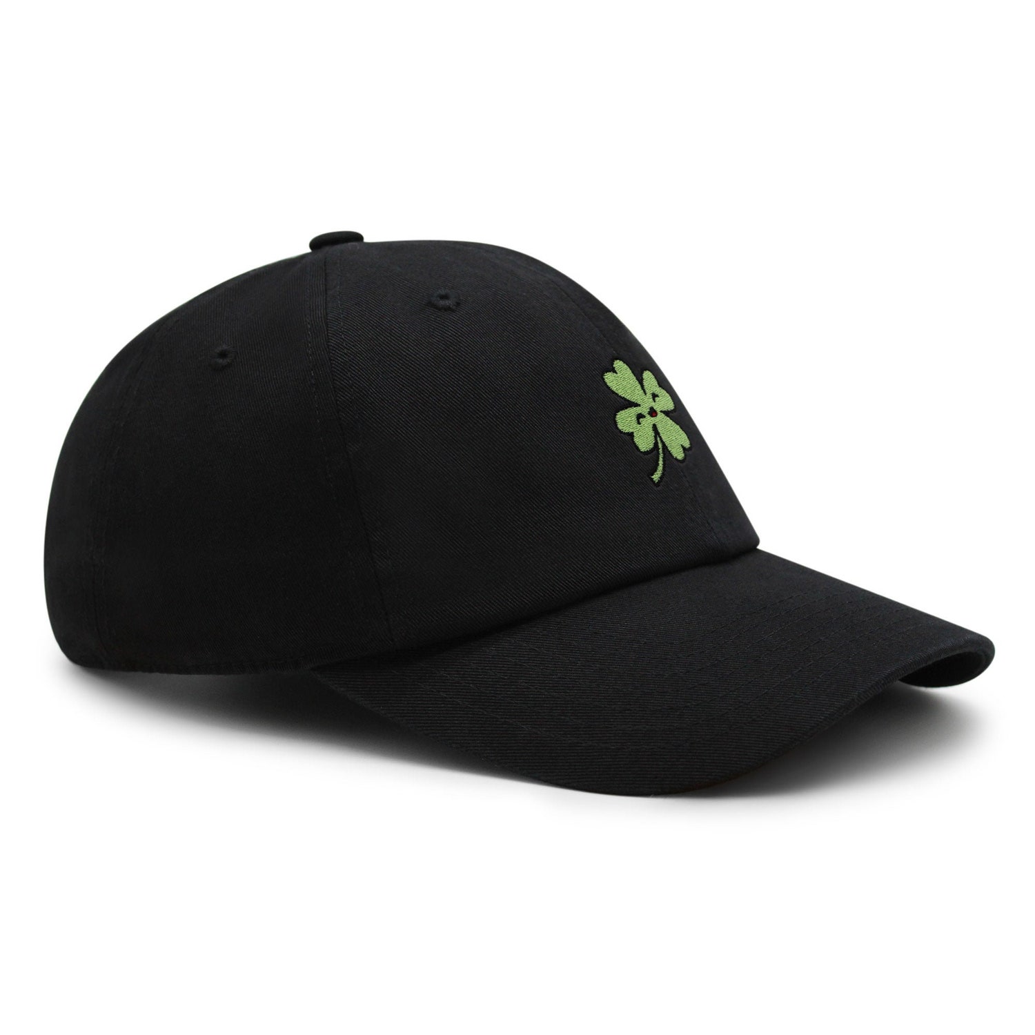 Clover Embroidered Dad Hat - Premium Lucky Flower Baseball Cap image 2