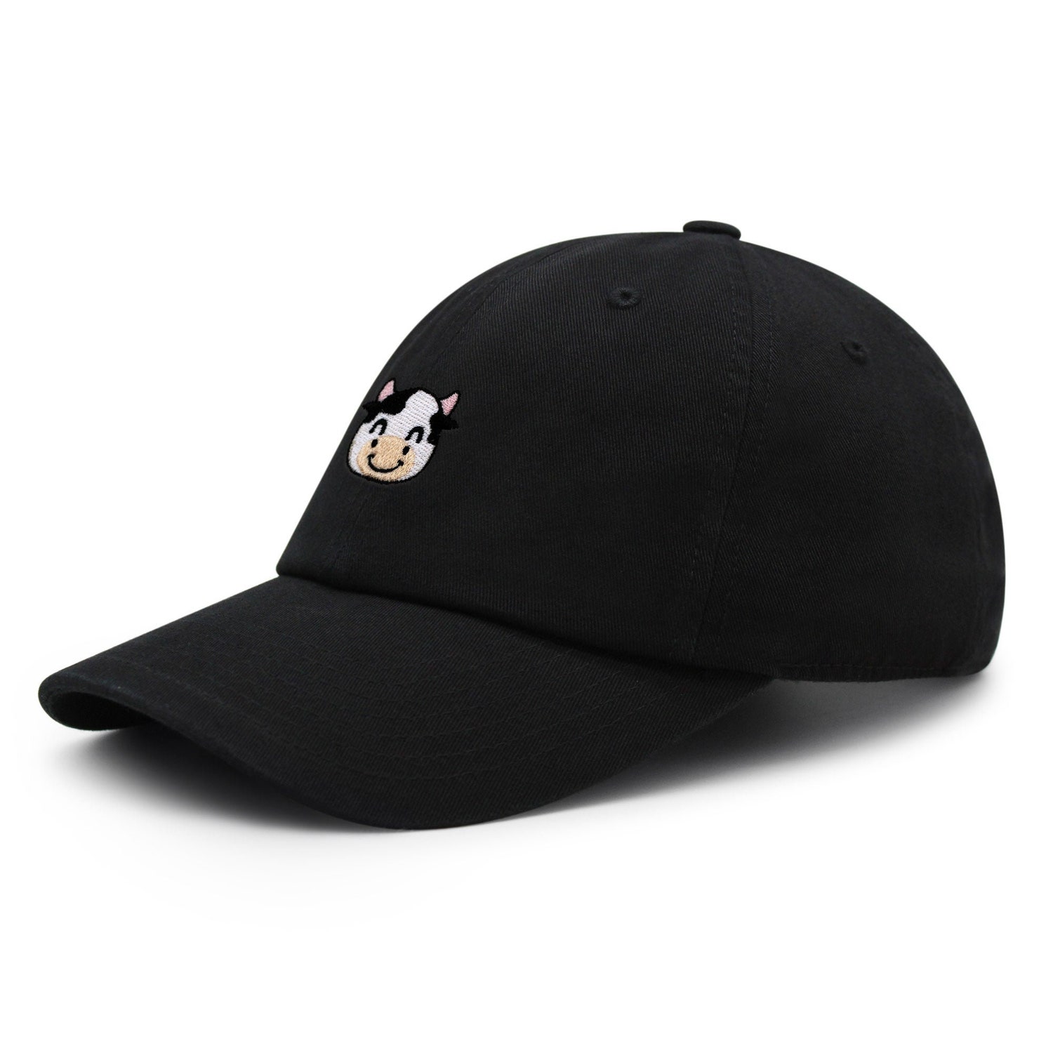 Cow Embroidered Dad Hat - Milk Animal Baseball Cap image 1