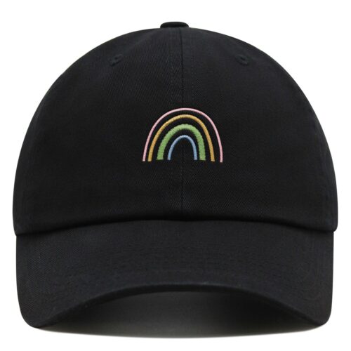 Rainbow Embroidered Dad Hat - Cute Baseball Cap for Men and Women image 0