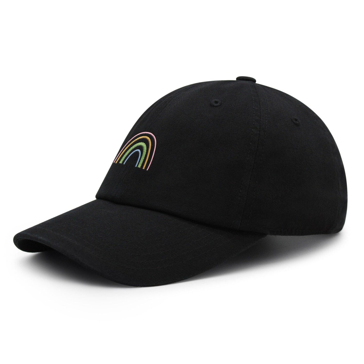 Rainbow Embroidered Dad Hat - Cute Baseball Cap for Men and Women image 1