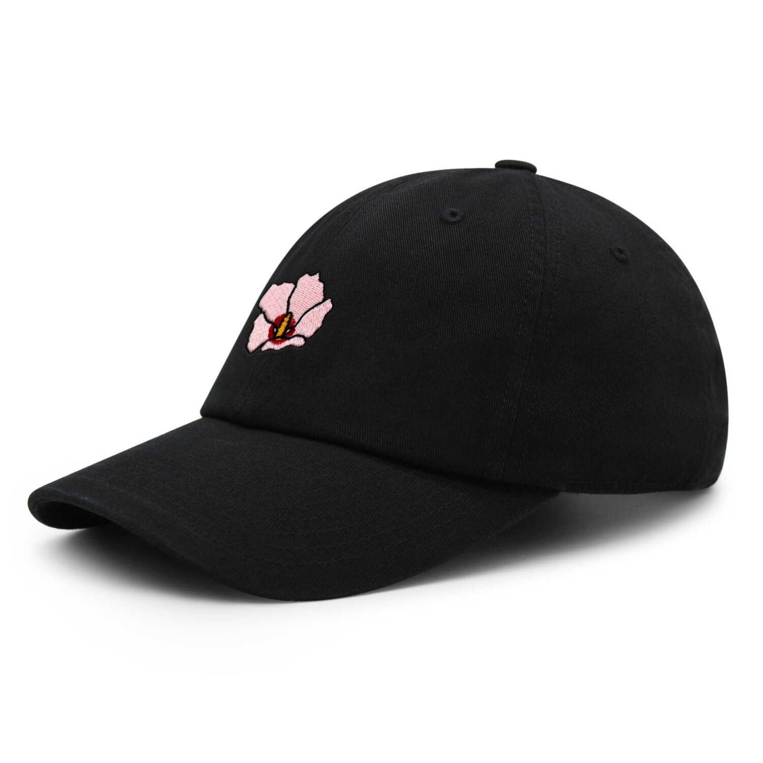 Rose of Sharon Embroidered Dad Hat - Baseball Cap Hibiscus Hawaii image 1