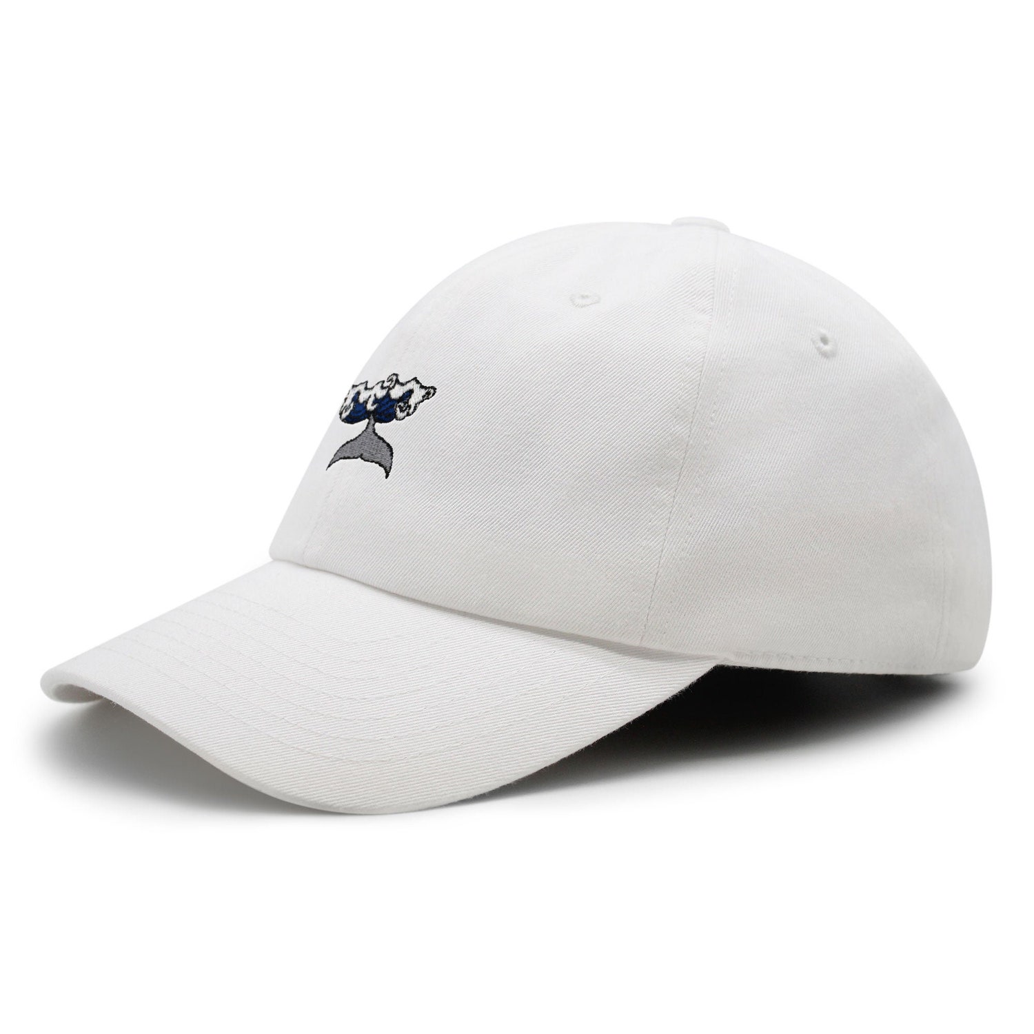 Whale Embroidered Dad Hat - Ocean Wave Baseball Cap for Men image 1