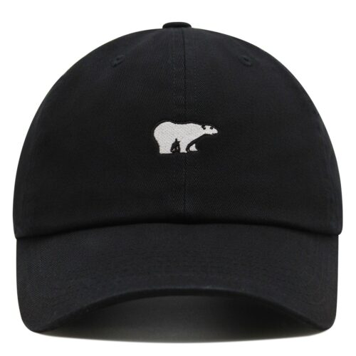 Polar Bear Embroidered Dad Hat - Baseball Cap for Men Pet Lover Gift image 0