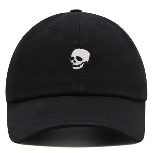 Skeleton Embroidered Dad Hat - Skull Baseball Cap for Men Women image 0