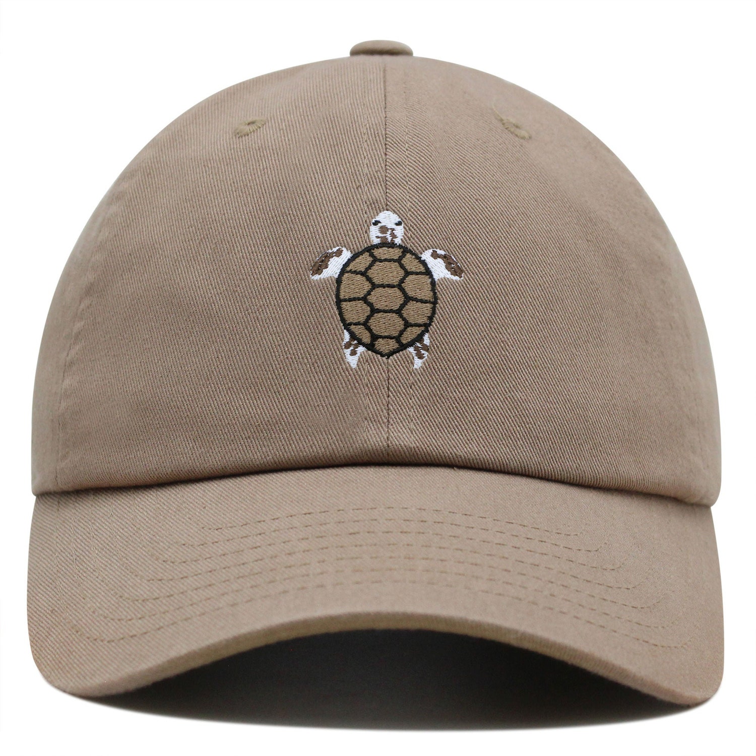 Turtle Embroidered Dad Hat - Premium Baseball Cap - Deepsea Turtle Design image 1