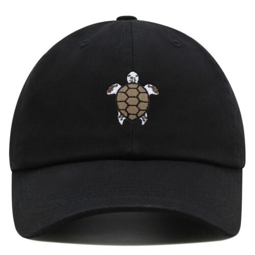 Turtle Embroidered Dad Hat - Premium Baseball Cap - Deepsea Turtle Design image 0