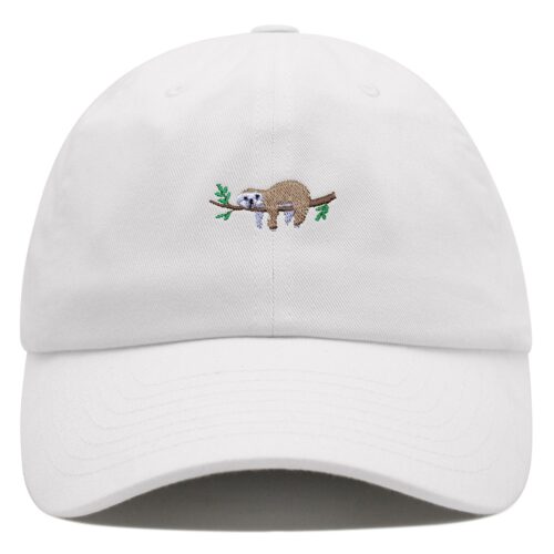 Sloth Embroidered Cotton Dad Hat - Zoo Cartoon Baseball Cap for Men image 5