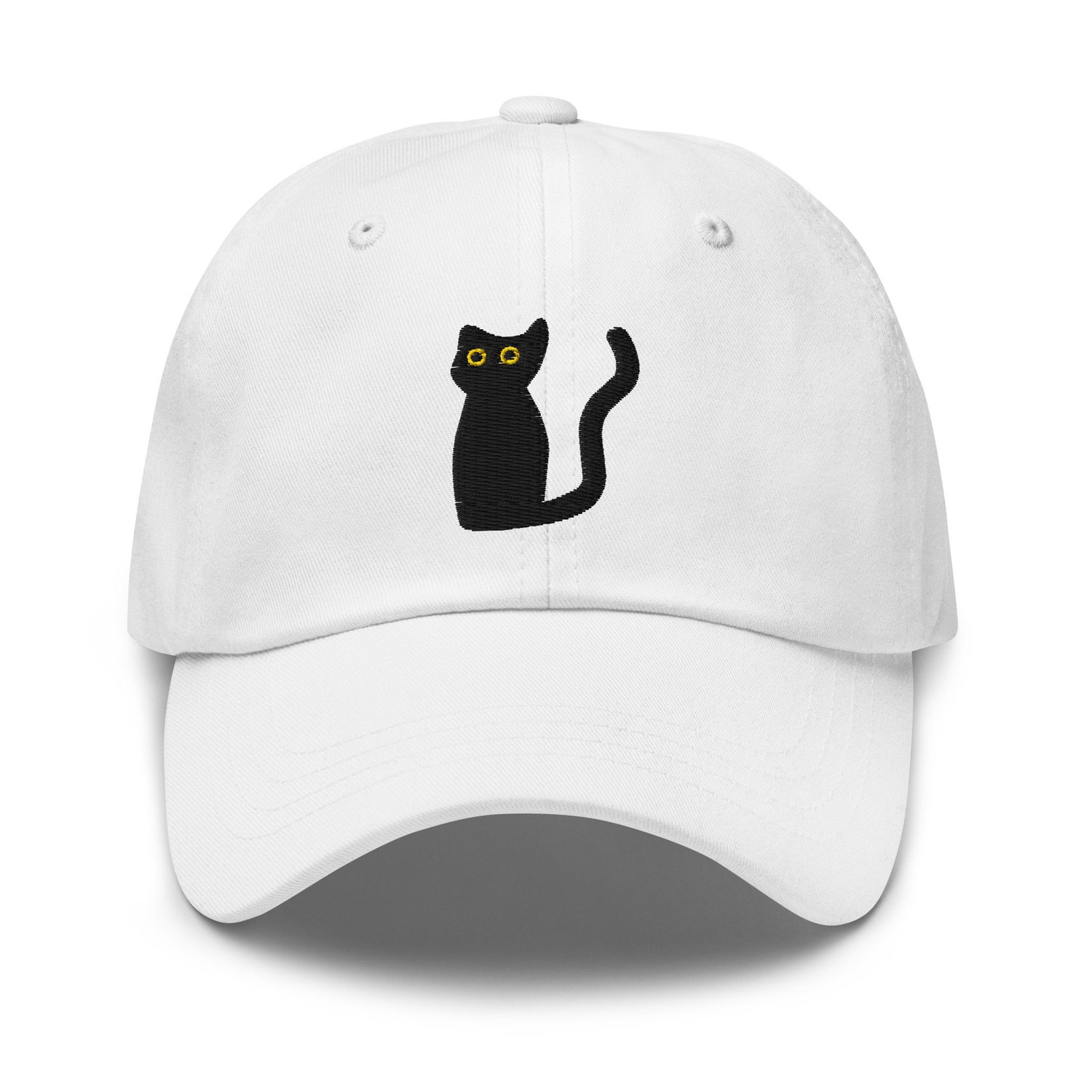 Black Cat Embroidered Baseball Cap for Cat Lovers - Cat Mom Dad Hat Black Kitty Cap image 4