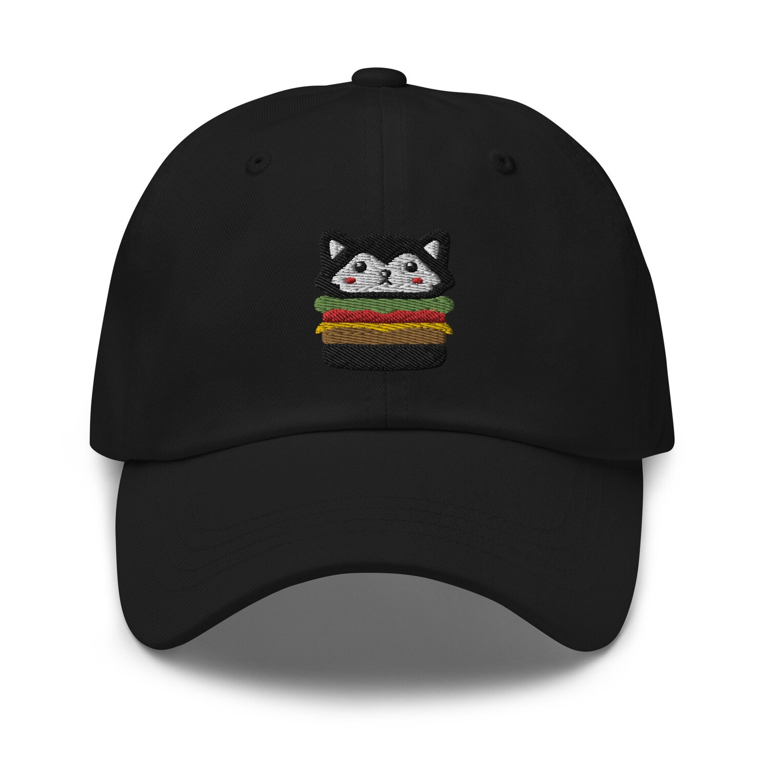 Siberian Husky Burger Dog Embroidered Dad Hat - Funny Husky Burger Dog Baseball Hat image 5