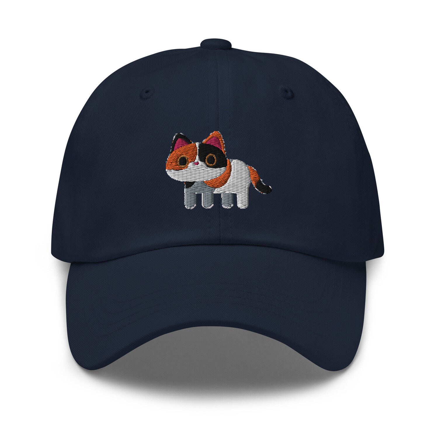 Cute Calico Cat Dad Hat - Embroidered Cap for Cat Lovers - Calico Gift Idea image 8