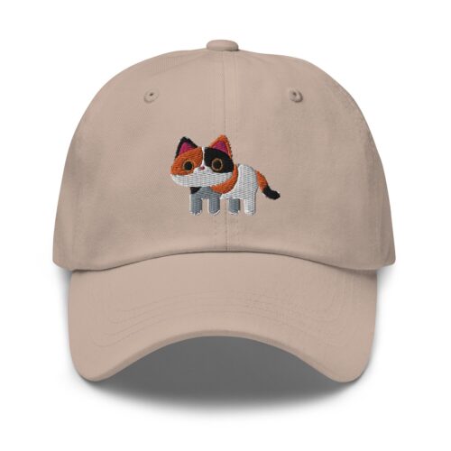 Cute Calico Cat Dad Hat - Embroidered Cap for Cat Lovers - Calico Gift Idea image 0