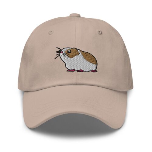 Cute Guinea Pig Baseball Dad Hat,Embroidered Unisex Hat, Handmade Dad Cap, Adjustable Baseball Cap Gift, Multiple Colors Hat image 0