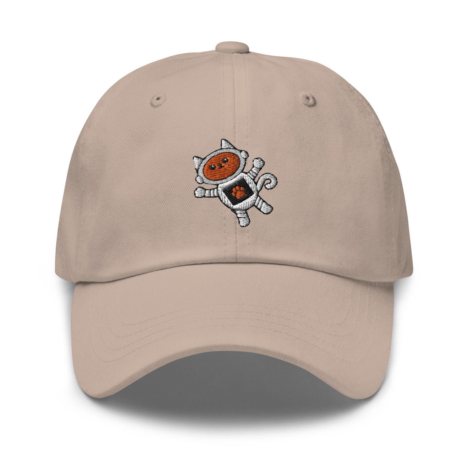 Space Cat Embroidery Dad Hat - Cute Cap for Kitty Lovers Funny Space Cat Gifts image 8