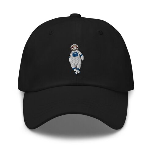 Space Sloth Embroidery Dad Hat - Cute Astronaut Sloth Cap Funny Space Gifts for Sloth Lovers image 0