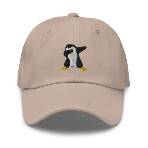 Dabbing Penguin Embroidered Dad Hat - Penguin Lovers Adjustable Baseball Cap image 1