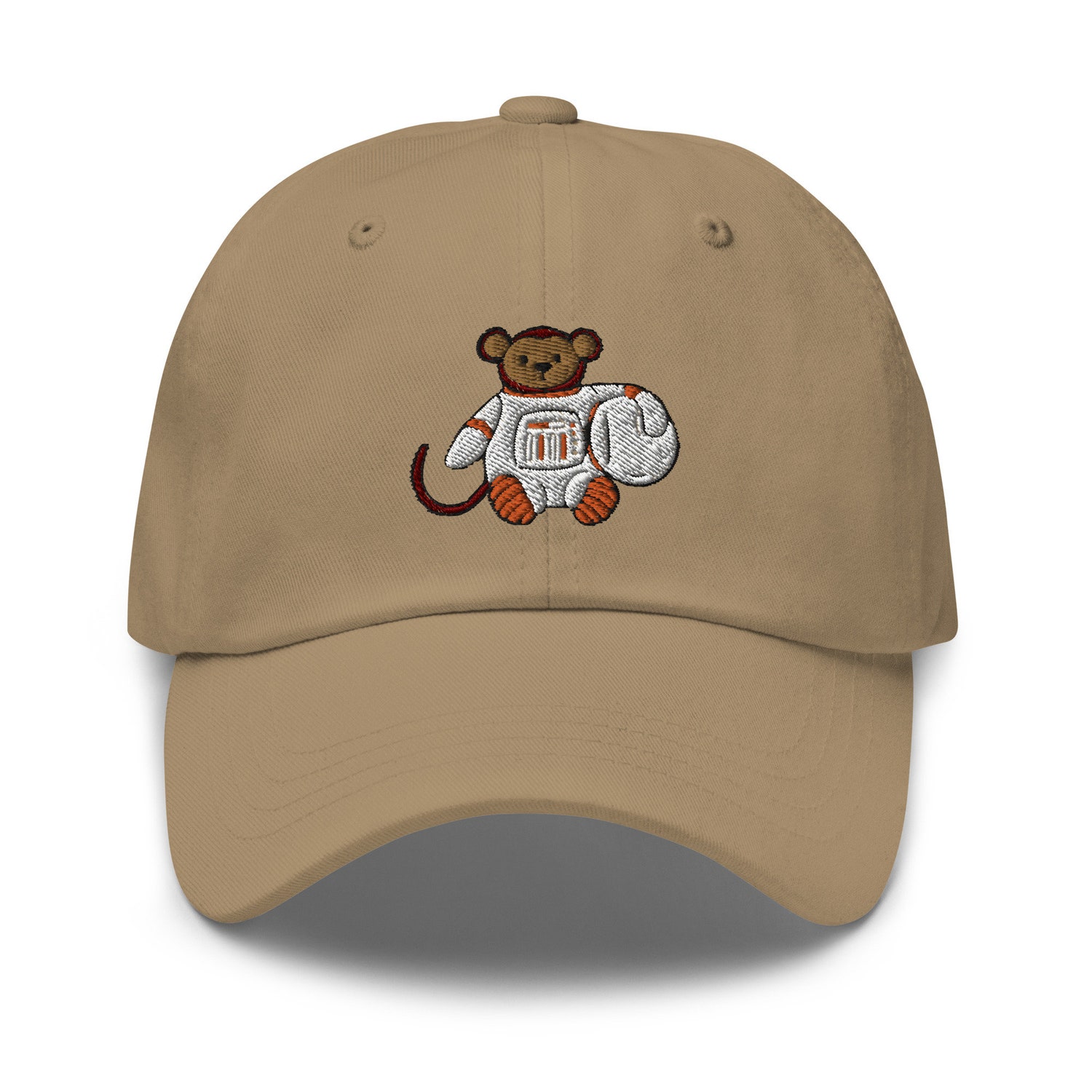 Space Monkey Embroidery Dad Hat - Cute Astronaut Monkey Cap - Funny Space Gift for Monkey Lovers image 1