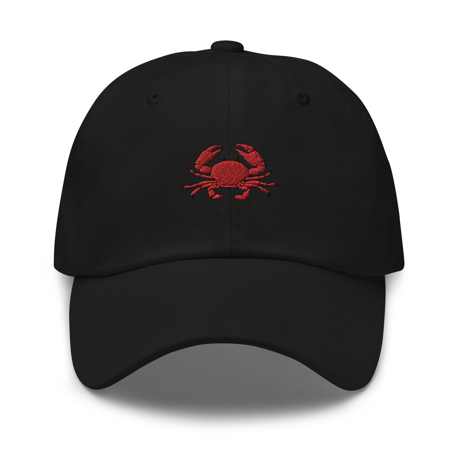 Crab Embroidered Dad Hat - Unisex Adjustable Baseball Cap - Crab Lover Gifts image 1