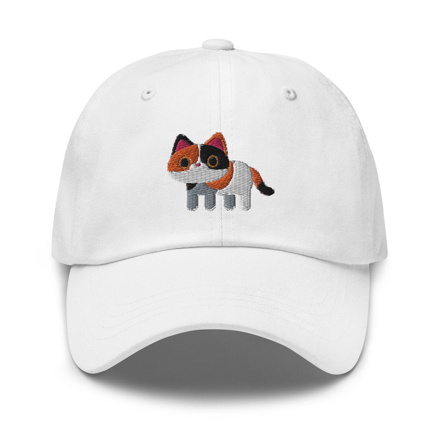 Cute Calico Cat Dad Hat - Embroidered Cap for Cat Lovers - Calico Gift Idea image 3